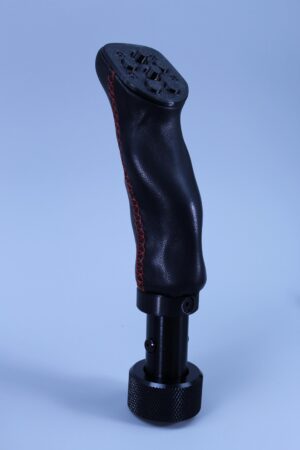 Schuwirth glider stick - leather grip with red stitching