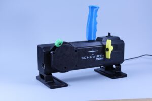 Schuwirth Trainer Quadrant with blue handle, yellow lever and green knob