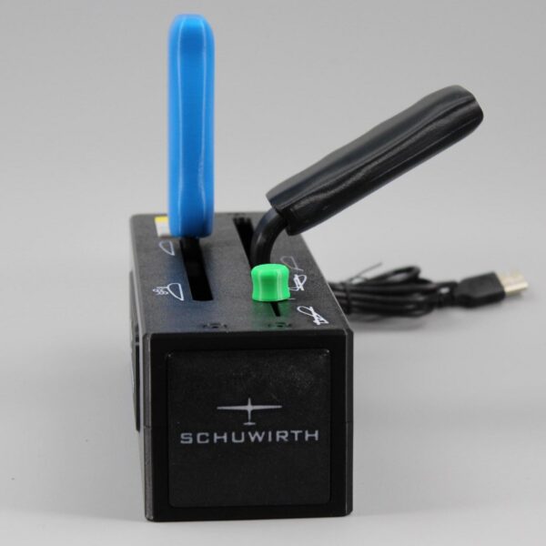 il_fullxfull.8067258555_o8za-1.jpg Schuwirth glider control joystick - control panel with blue lever and green button